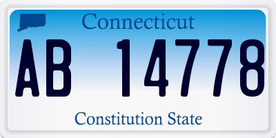 CT license plate AB14778