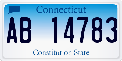 CT license plate AB14783