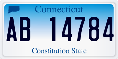 CT license plate AB14784