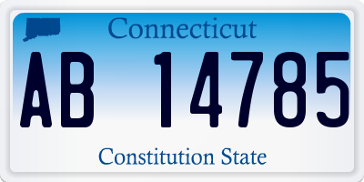 CT license plate AB14785