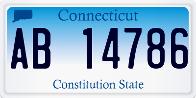 CT license plate AB14786