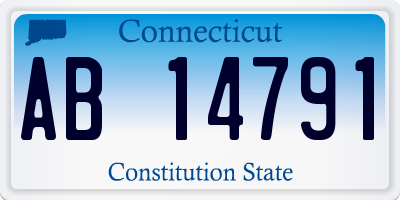 CT license plate AB14791