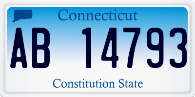 CT license plate AB14793