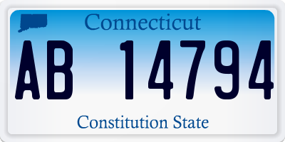 CT license plate AB14794