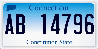 CT license plate AB14796