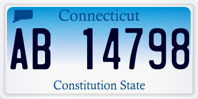 CT license plate AB14798