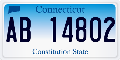 CT license plate AB14802