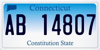 CT license plate AB14807