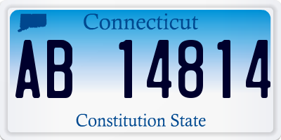 CT license plate AB14814