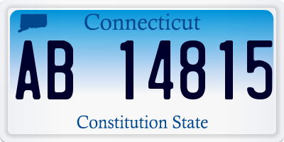 CT license plate AB14815