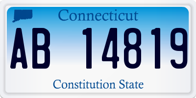 CT license plate AB14819