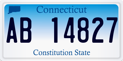 CT license plate AB14827