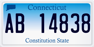 CT license plate AB14838