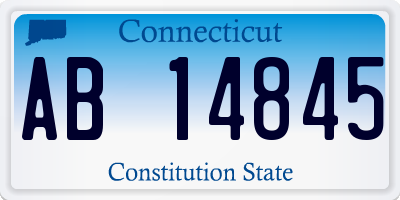 CT license plate AB14845