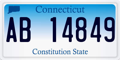 CT license plate AB14849