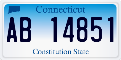 CT license plate AB14851