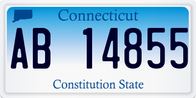 CT license plate AB14855