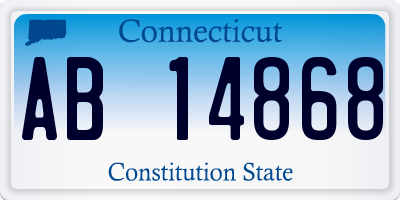 CT license plate AB14868