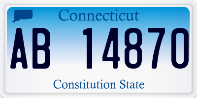 CT license plate AB14870
