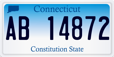 CT license plate AB14872