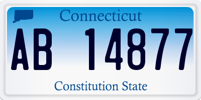CT license plate AB14877
