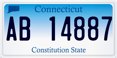 CT license plate AB14887