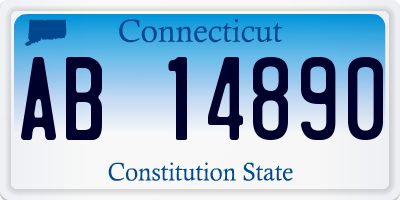 CT license plate AB14890