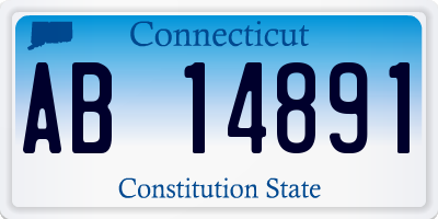 CT license plate AB14891