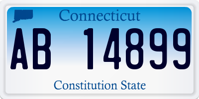 CT license plate AB14899
