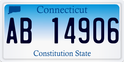 CT license plate AB14906