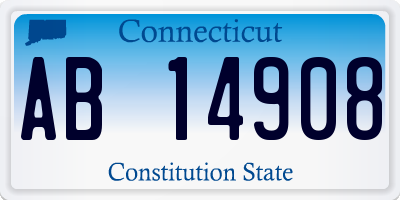 CT license plate AB14908