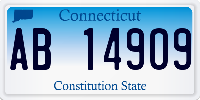 CT license plate AB14909