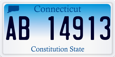 CT license plate AB14913