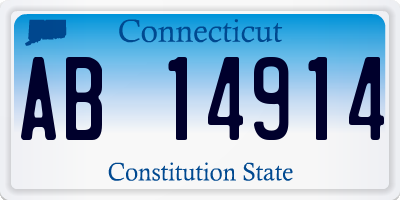 CT license plate AB14914