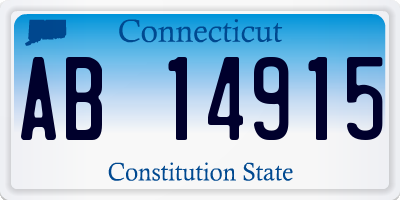 CT license plate AB14915