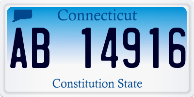 CT license plate AB14916