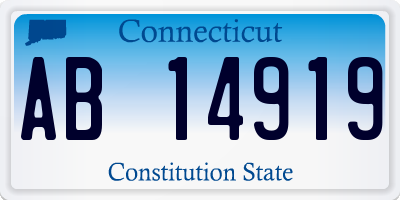 CT license plate AB14919