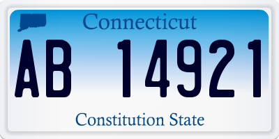 CT license plate AB14921