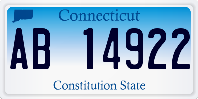 CT license plate AB14922