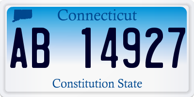 CT license plate AB14927