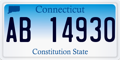 CT license plate AB14930