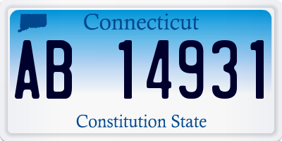 CT license plate AB14931