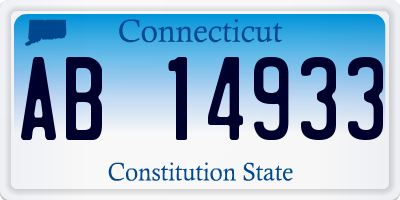 CT license plate AB14933