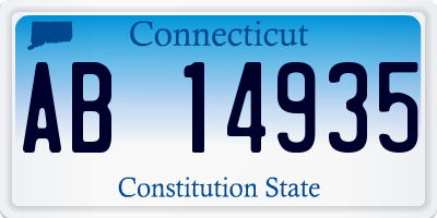 CT license plate AB14935