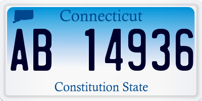 CT license plate AB14936