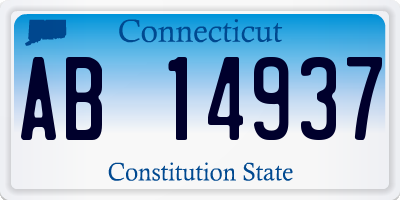 CT license plate AB14937