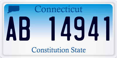 CT license plate AB14941