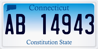 CT license plate AB14943