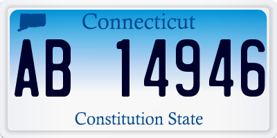 CT license plate AB14946