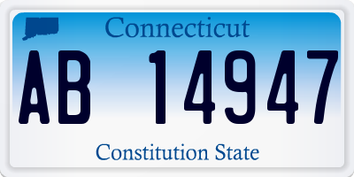 CT license plate AB14947